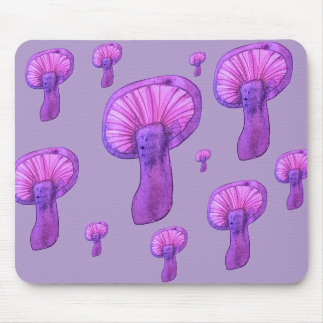 Purple mushroom party mouse pad (Front)