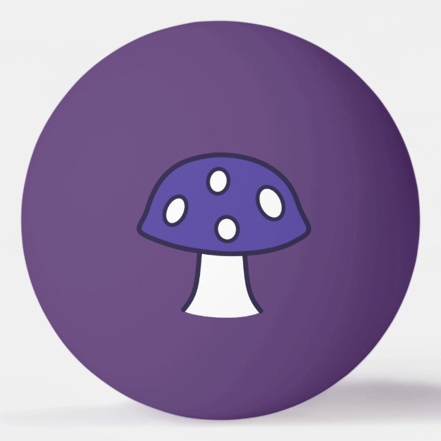 Purple Mushroom Ping Pong Ball (Front)