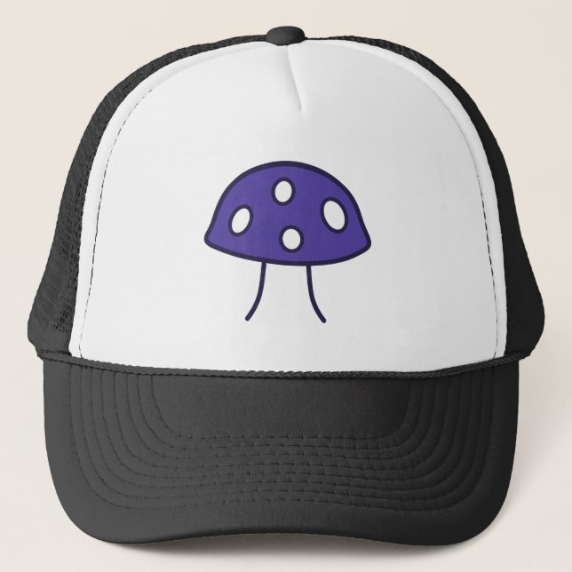 Purple Mushroom Trucker Hat (Front)