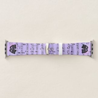 Purple Music and Theater Masks Apple Watch Band