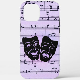 Purple Music and Theater Masks iPhone 12 Pro Max Case