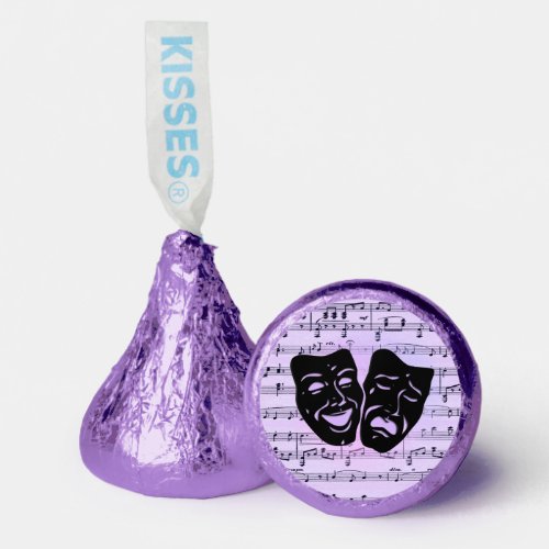 Purple Music and Theater Masks Hersheys Kisses