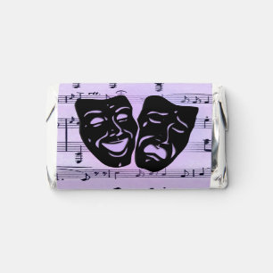 Purple Music and Theater Masks Hershey's Miniatures