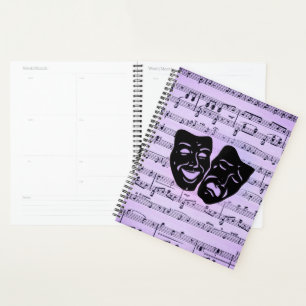 Purple Music and Theater Masks Planner