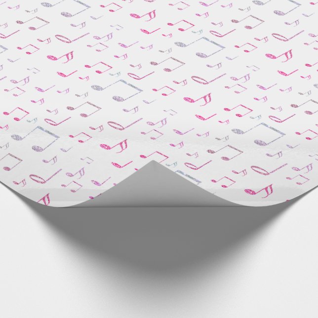 purple music pattern wrapping paper (Corner)