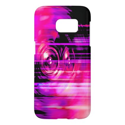 Purple music speakers samsung galaxy s7 case