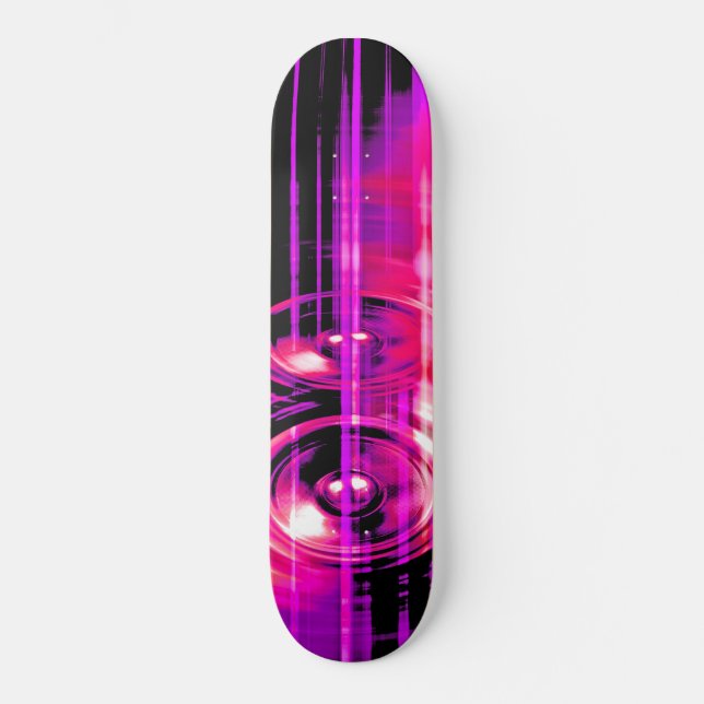 Purple music speakers skateboard (Front)