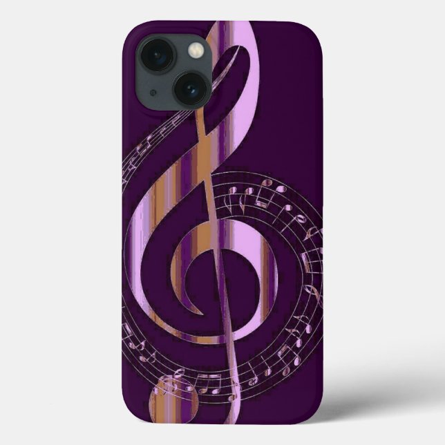 Purple musical note Case-Mate iPhone Case (Back)