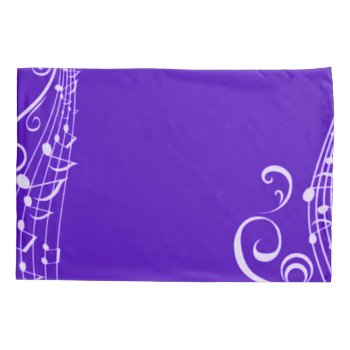 Purple Musical Notes Inspiration Pillowcase by BOLO_DESIGNS at Zazzle