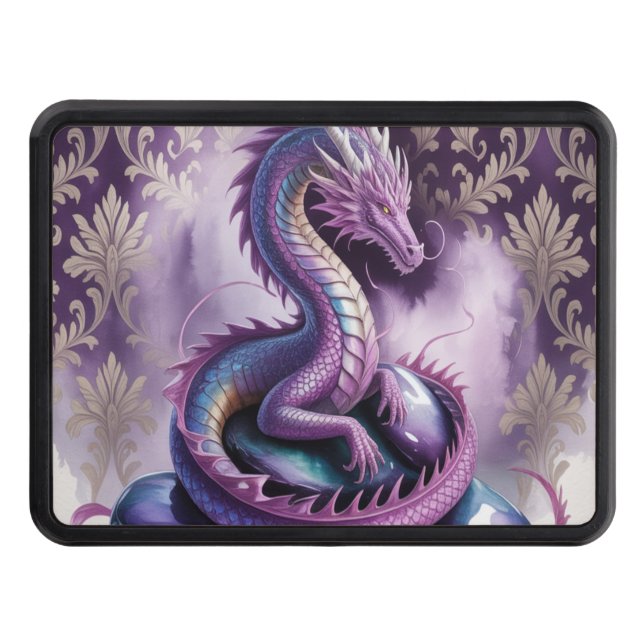 Purple Mystic Dragon Gothic Hitch Cover (Front)