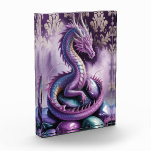 Purple Mystic Dragon Gothic Photo Block