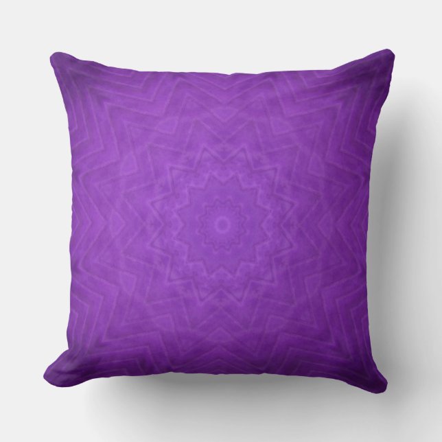 Purple Mystical Mandala Throw Pillow (Front)