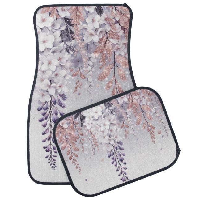 Purple Mystical Wisteria Drift Car Floor Mat (Set)