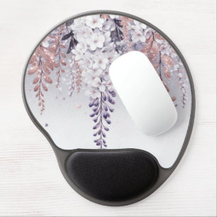 Purple Mystical Wisteria Drift Gel Mouse Pad