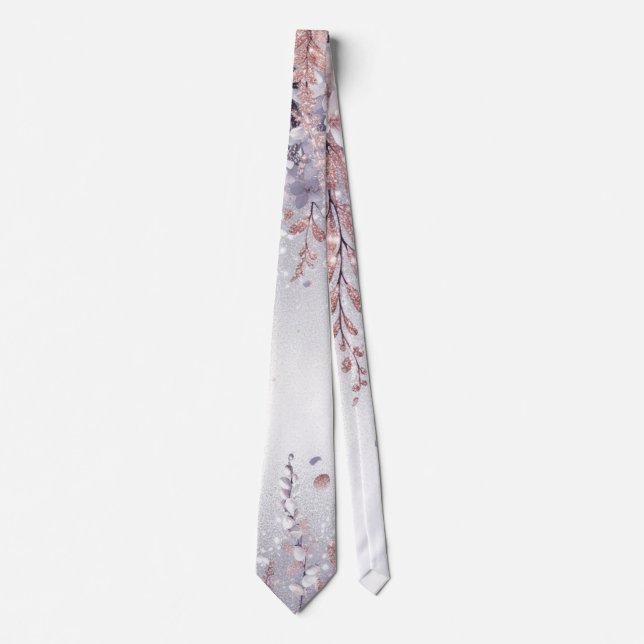 Purple Mystical Wisteria Drift Neck Tie (Front)
