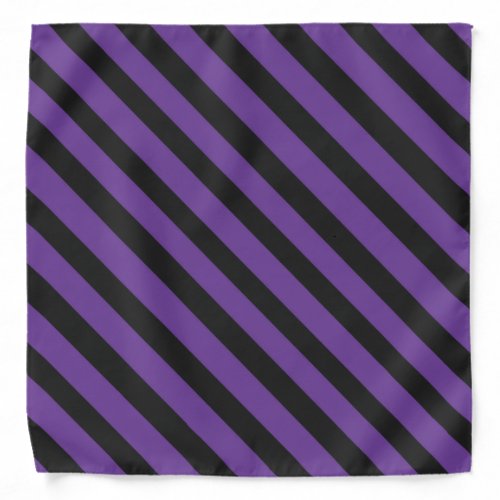 Purple 'n Black Pirate Stripes Bandana