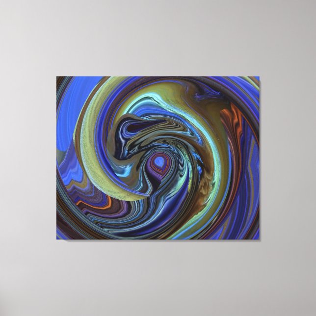 Purple N Gold Dream Catcher Abstract Canvas Print (Front)