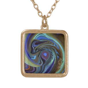 Purple N Gold Dream Catcher Abstract Necklace