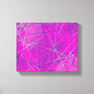 Purple n Pink Network Lines Abstract Canvas Print