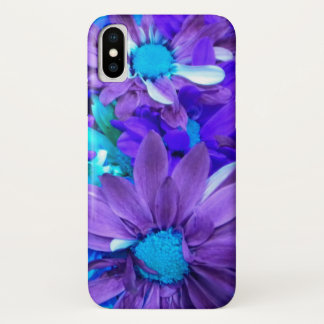 Purple N Turquoise Bouquet iPhone X Case