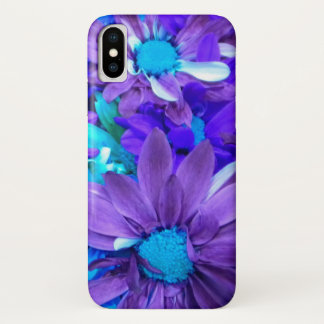 Purple N Turquoise Bouquet iPhone X Case