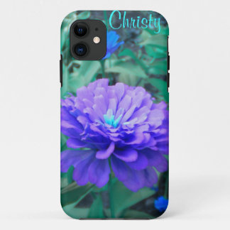 Purple n Turquoise Zinnia iPhone 5 case