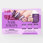 Purple Nail Salon, Makeup Artist, Salon Banner