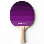 Purple Name Black Ping Pong Paddle