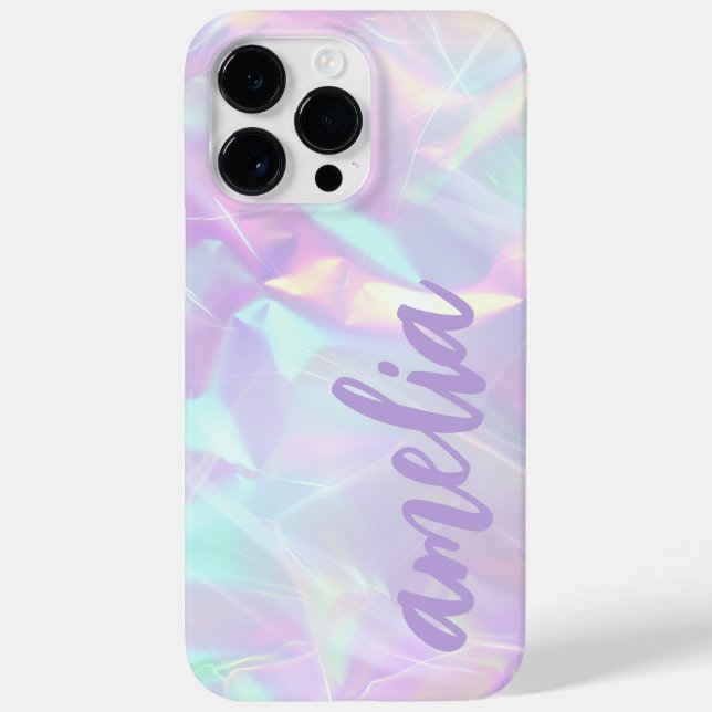 Purple name holographic pastel rainbow colors Case-Mate iPhone case | Zazzle Purple name holographic pastel rainbow colors Case-Mate iPhone case | Zazzle