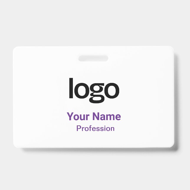 Purple Name Tags Badges (Front)