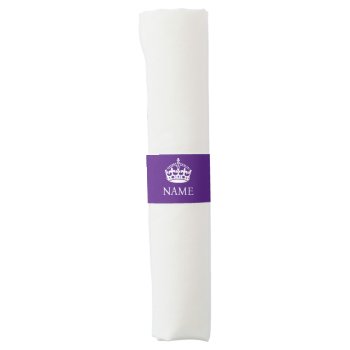 Purple Napkin Bands With Royal Crown Logo by keepcalmmaker at Zazzle