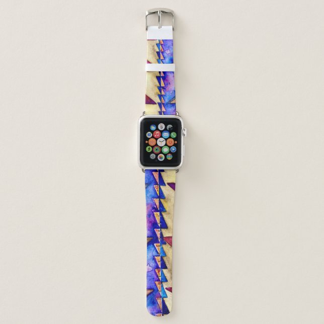Purple Native American design Apple Watch band (Front)