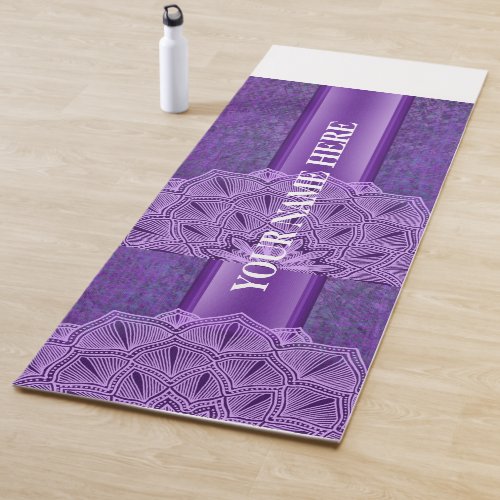 Purple Natural Mandala Floral Yoga Mat