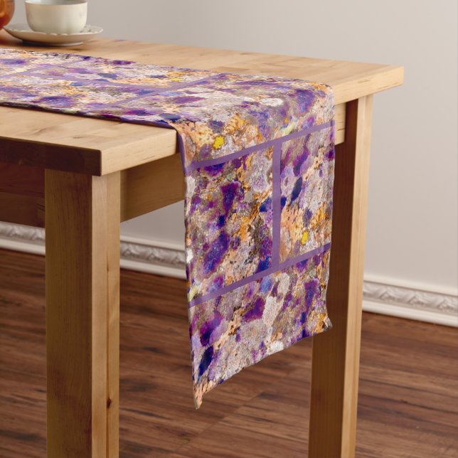 Purple Nature Collage Medium Table Runner (In Situ)