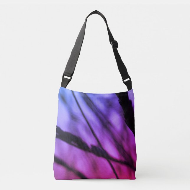Purple Nature Custom All-Over-Print Cross Body Bag (Front)