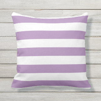 Purple Nautical Stripes Outdoor Pillows
