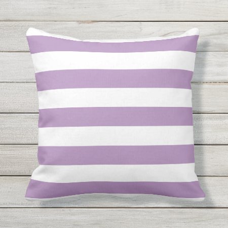 Purple Nautical Stripes Outdoor Pillows