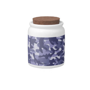 Purple Navy Camouflage Candy Jar