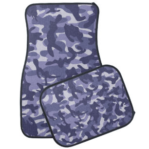 Purple Navy Camouflage Car Floor Mat