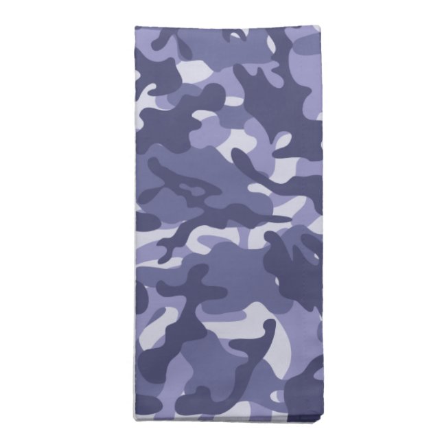 Purple Navy Camouflage  Cloth Napkin (Folded)