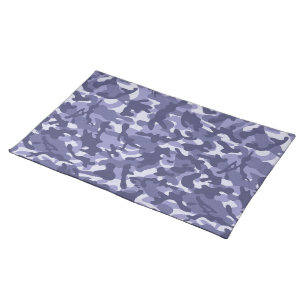 Purple Navy Camouflage Cloth Placemat