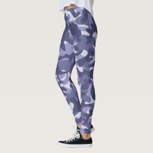 Purple Navy Camouflage Leggings