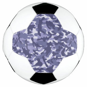 Purple Navy Camouflage Soccer Ball
