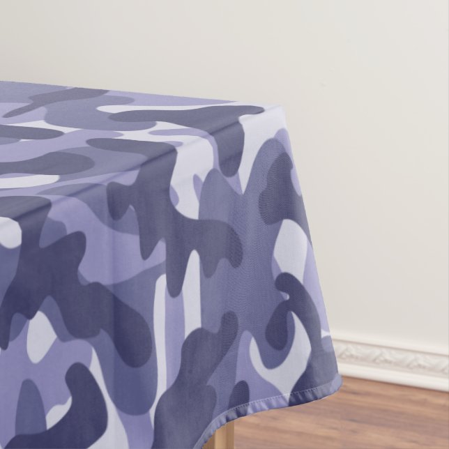 Purple Navy Camouflage  Tablecloth (In Situ)