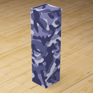 Purple Navy Camouflage Wine Box