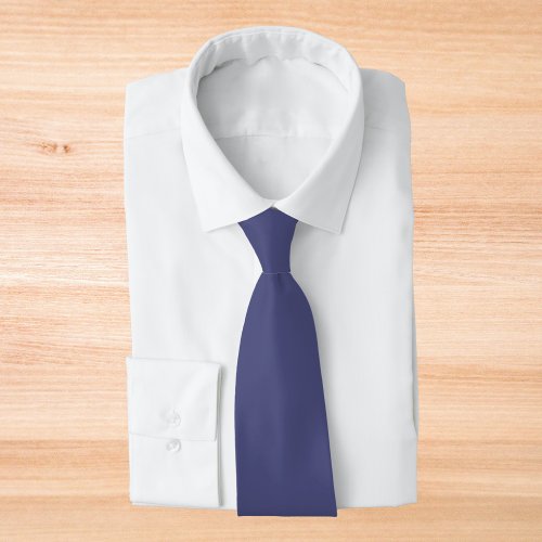 Purple Navy Solid Color Neck Tie