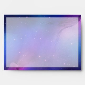 Purple Nebula Celestial Art Outer Space Wedding Envelope