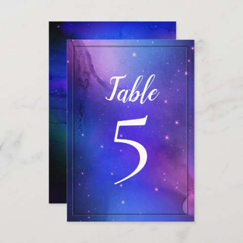 Purple Nebula Celestial Art Outer Space Wedding Invitation