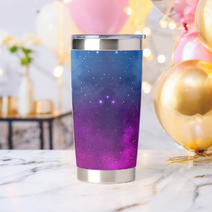 Purple Nebula Galaxy Outer Space Star Pattern Insulated Tumbler