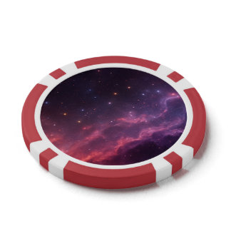 Purple Nebula  Poker Chips